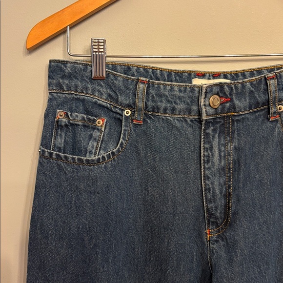 ALIGNE Soy Turn Up Straight Leg Jeans in Mid Blue - Picture 9 of 12